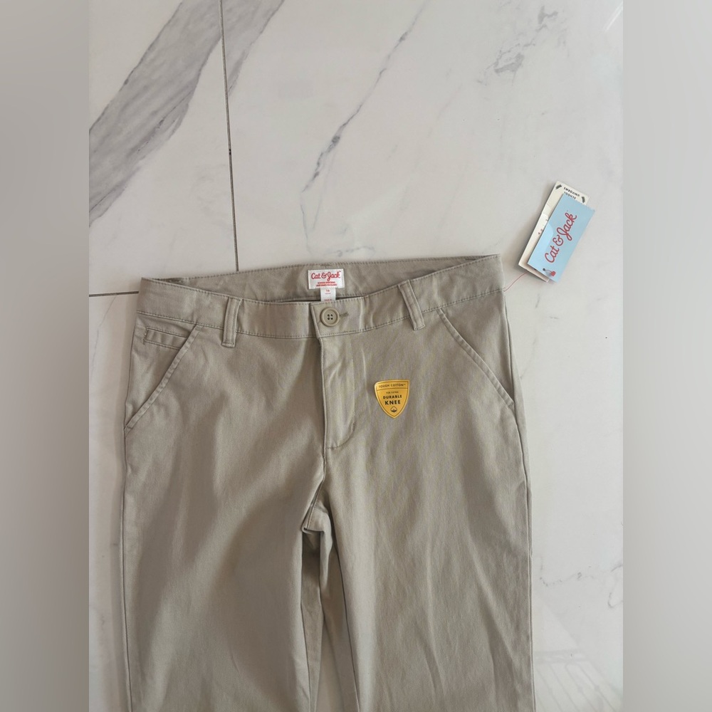 Cat & Jack Women's Beige Flare Pants - Picture 3 of 9